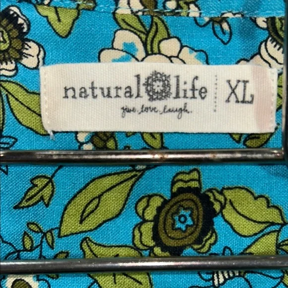 Natural Life Teal and Green Floral Dress size XL - Picture 2 of 12